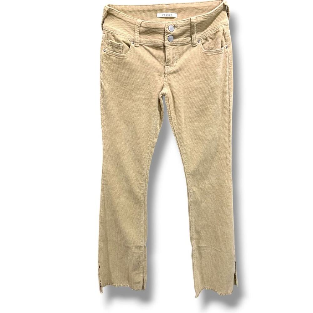 Size‎ 25 PacSun Womens Tan Corduroy Low Rise Boot Cut Pants Stretch